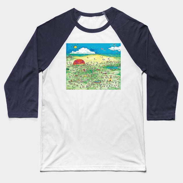 Vancouver Folk Music Festival Baseball T-Shirt by drumweaver